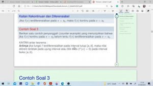 Pekan Ke-1 (2/3) : Fungsi Diferensiabel,  Teorema Nilai Ekstrim, Teorema Nilai Rata-Rata