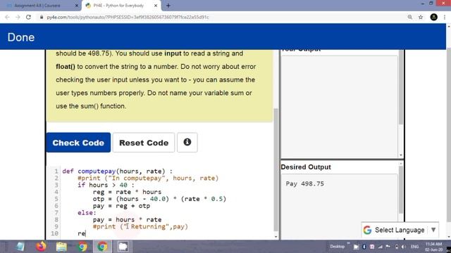 Coursera: Python For Everybody Assignment 4.6 program solution | Assignment 4.6 Python for Everybod