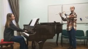 И.С Бах соната для флейты и фортепиано ми бемоль мажор 2 и 3 части.