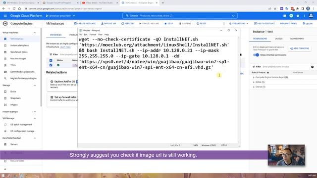 DD Win7 into Google Cloud Platform Free Tier Linux VM
