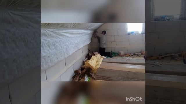 60. Пароизоляция потолка мансардной крыши.
