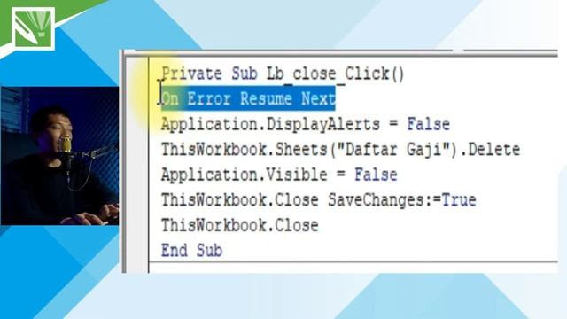 cara Menonaktifkan Tombol Close di UserForm VBA Excel | Aplikasi Slip Gaji Part 10