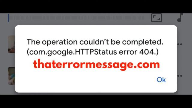 The operation couldn't be completed (404 error) Google Photos) смотреть онлайн