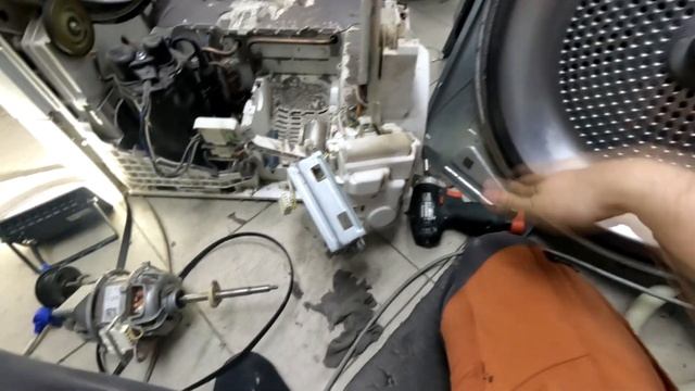 Ошибка е50,недосушивает. Чистка сушильной машины AEG,Electrolux.Замена двигателя