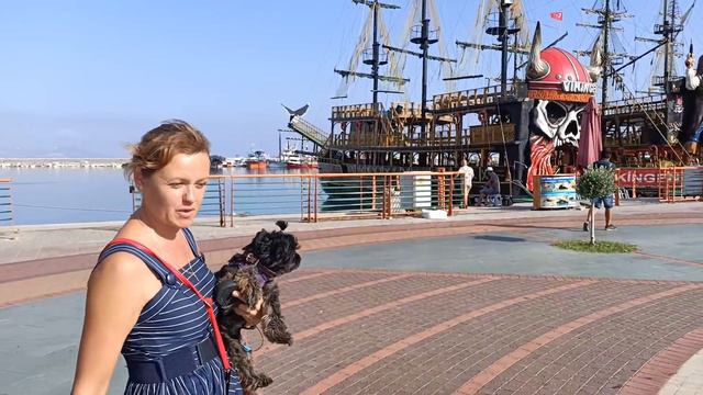 Аланья.Турция. Сходили на пляж в Махмутларе.  Прогулялись по набережной в порту Алании.