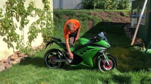 Электромотоцикл Kawasaki Ninja. Что с ним стало за 3 года. 7500 пробега.