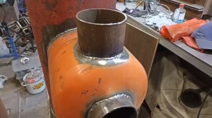 Печь на отработанном масле и дровах