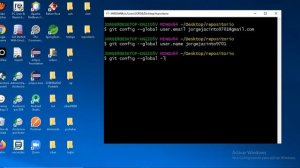 01 Cómo usar: git config --global user.email y git config --global user.name