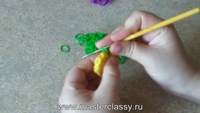 Тройное сердечко из резиночек Rainbow loom. Популярное видео