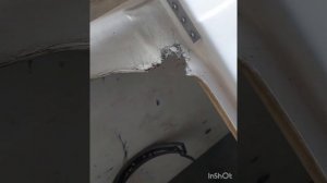 ремонт передней части автодома, из стекловолокна и покраска полиуретановой краской