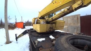 Кран Маз - неудачная попытка завезти без подготовки .