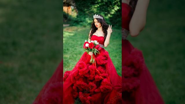 beautiful princess dress in beautiful red colour dress #short video #viral❤️❤️❤️❤️❤️