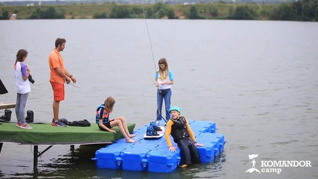 Серфинг и вейкбординг в летнем лагере Командор. смотреть онлайн