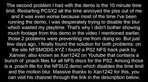 NFS Underground 2 - Beta PS2 Demo - No motion blur & no time limit hacks