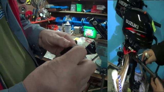 Suzuki 2.5 лодочный мотор. Эмульсия в редукторе. смотреть онлайн