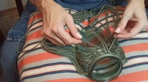 Декорирование банки в технике макраме