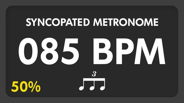 85 BPM - Syncopated Metronome - 8th Triplets (50%) смотреть онлайн