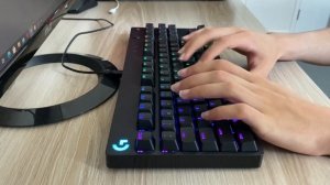 Logitech g pro x (Kailh blue switches) keyboard typing sound test
