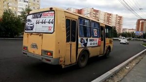 Разгон автобуса ПАЗ-32054-07 А 580 КР 186, маршрут 12