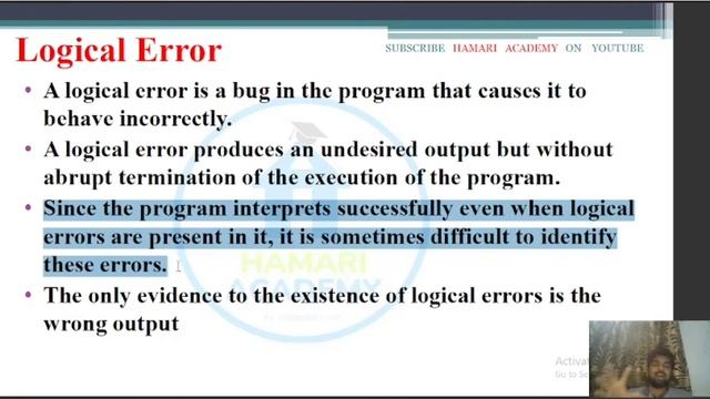 Class 11 th CS UNIT 2 COMPUTER SCIENCE | TYPES OF ERRORS IN PYTHON | SYNTAX, LOGIC, RUNTIME | NCERT