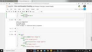 Python Tutorial   29  | Error and Exception Handling Examples | 2020