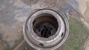 Самодельная ПЕЧКА из автомобильных дисков. Печка на дачу для готовки еды.