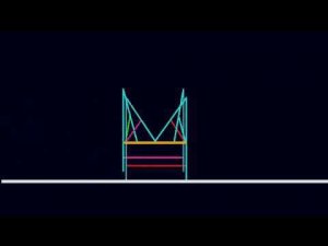 Chebyshev's walking mechanism (ADAMS simulation)