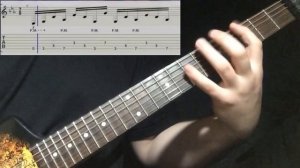Крутой рифф Periphery - marigold!Мини разбор с табами.Упражнение на растяжку пальцев для гитариста.