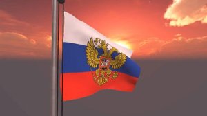 футаж флаг России с гербом России