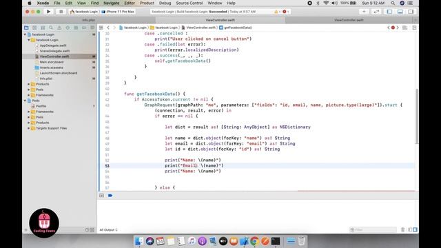 How to Integrate Facebook Login and Logout in swift iOS смотреть онлайн