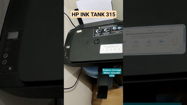 HP Ink Tank 315 | E3 error |Paper jam issue |Replace carriage Motor / encoder strip #subscribe