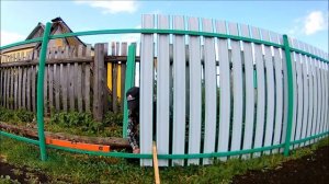 Забор из  евроштакетника руками обычного мужика. В первый раз.     #Заборизштакетника