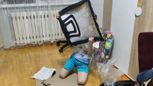 собираем кресло детское Chairman Kids 103 (черный пластик/нло)