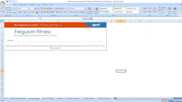 New Perspectives Excel 2019 | Module 8: SAM Project 1b #newperspective #excelproject #samproject1b