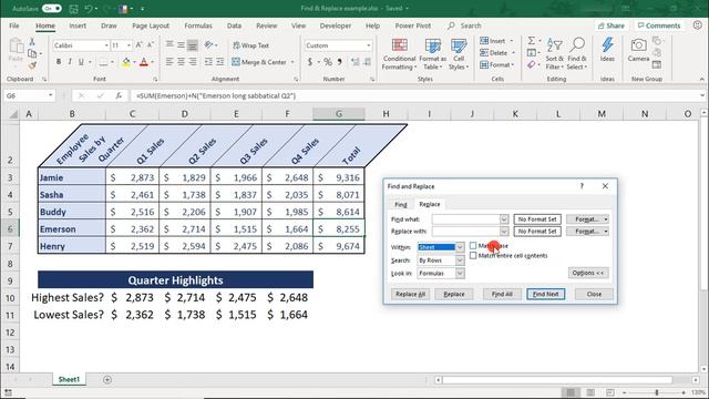 How to Use Find & Replace in Excel - Tutorial
