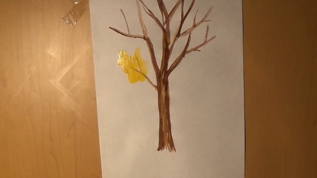 Как нарисовать Осеннее дерево. How to draw an autumn tree смотреть онлайн