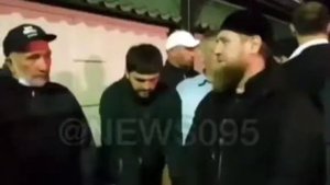 Рамзан Кадыров на похороны Отец Хабиба Нурмагомедова