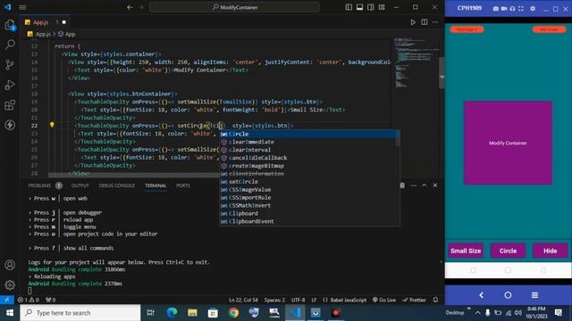 React Native Modify Container App | React Native App | React native useState Example смотреть онлайн