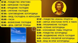 Церковный календарь православных праздников на 2024 год | даты всех церковно-христианских празднико