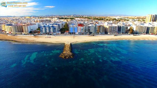 Торревьеха, Испания 4К видео с дрона, море и пляж Лос Локос, 4K ULTRA HD Spain Drone