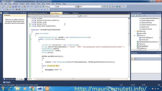 C# AND MYSQL DATABASE CRUD TUTORIAL #38 - How To Read Mysql Rows(Data) And Store Them In Array List