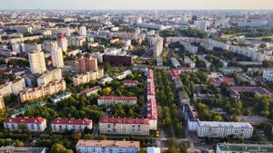 Минск с высоты. Район бульвара Шевченко
