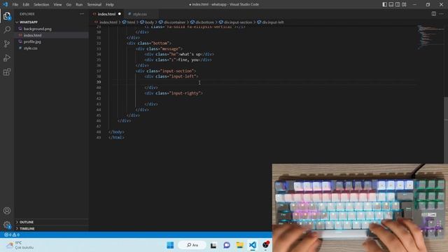 ASMR Programming - Coding IOS (Iphone) WhatsApp Chat App - No Talking - HTML CSS JAVASCRIPT
