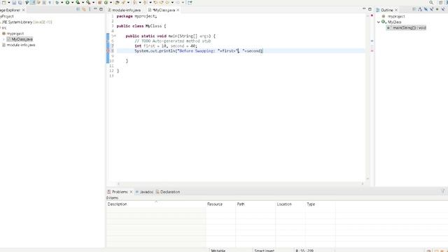 JAVA Program to swap two numbers смотреть онлайн