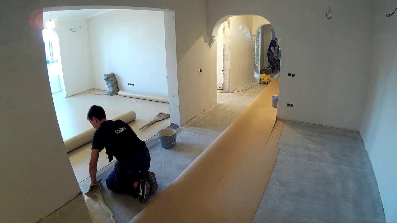 Укладка мармолеума (натурального линолеума) Forbo