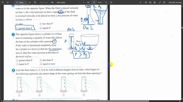 Physics / sec 2 / Ch 4/L3 Pressure at a point inside liquid حل المعاصر من السؤال 1الي السؤال 13 смотреть онлайн