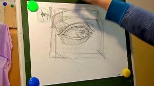 How to draw an eye.  We draw with a pencil . Eye of David