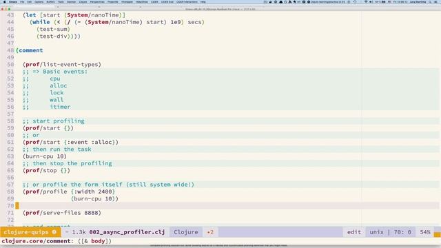 Clojure Quip #2 - clj-async-profiler смотреть онлайн