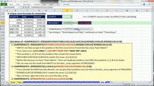 Ctrl + Shift + Enter: Excel Array Formulas 18: Unique Count Formulas: FREQUENCY or COUNTIF function