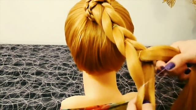 Простая Коса с помощью резинок.Причёска для средних, длинных волос.Плетение косичек для детей смотреть онлайн